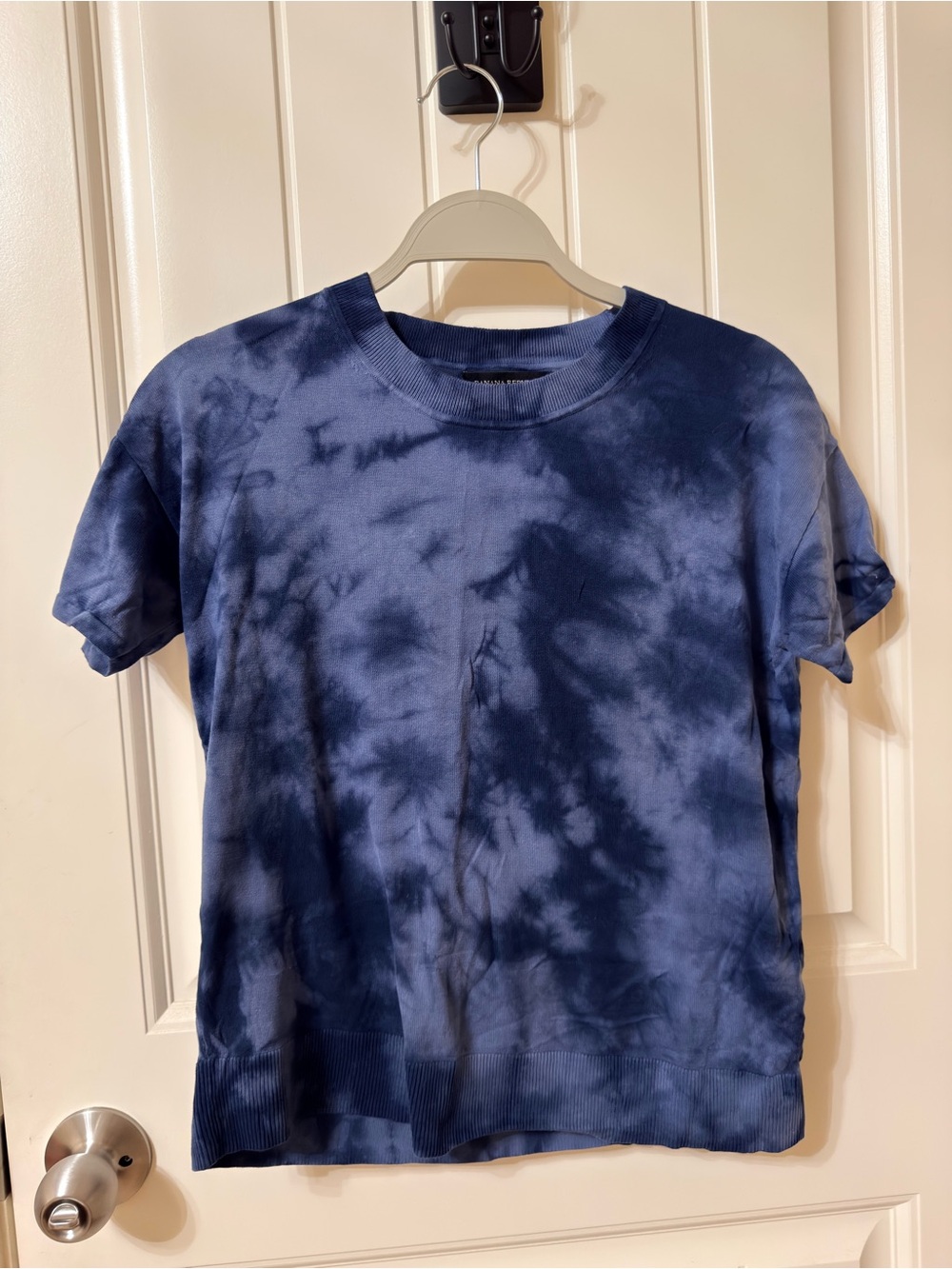 Banana Republic Slate Blue Short Sleeve Sweatshirt